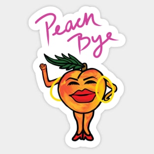 Peach Bye Sticker